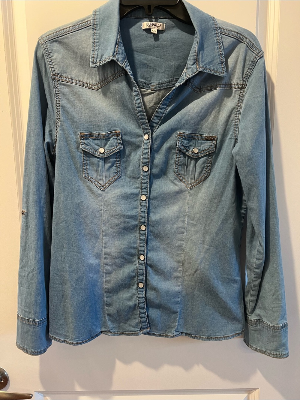 Buffalo David Bitton Light Denim Button-Up Shirt